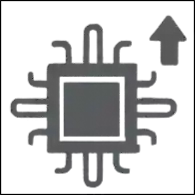 Icono de circuito que indica innovación tecnológica.
