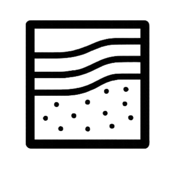 Icono de sección estratigráfica.
