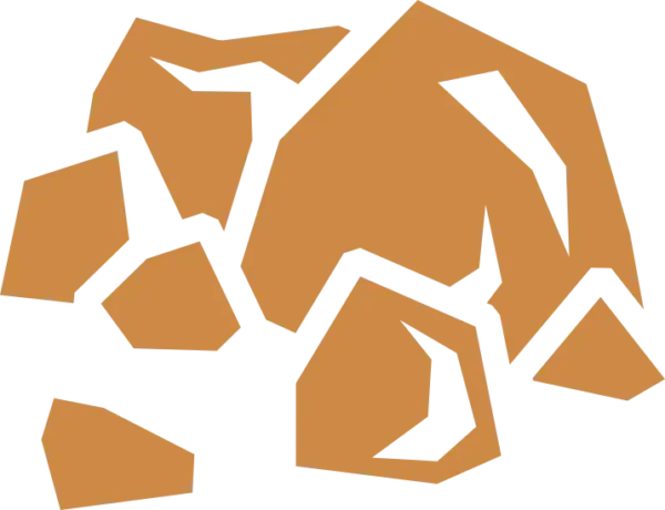 Icono de rocas en campo