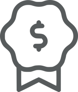 Icono de reducción de costos y riesgos operativos